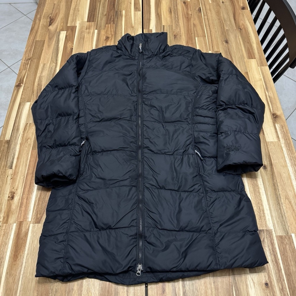 Mountain Hardwear Jacket Womens L Black Down Parka Puffer Fleece‎ Lined Outdoor